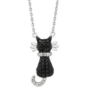 Black Cat Diamond Necklace